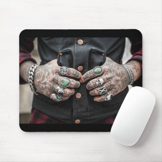 "Respect America" Tattooed Hands Muismat (Met muis)