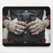 "Respect America" Tattooed Hands Muismat (Voorkant)