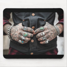 "Respect America" Tattooed Hands Muismat