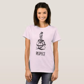 Respect Arabisch Calligrafie en Engels T-shirt (Voorkant volledig)