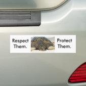 Respect. Beschermen. Bumpersticker (Op auto)
