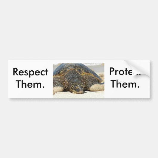 Respect. Beschermen. Bumpersticker (Voorkant)