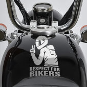 Respect Biker Motorcycle 3D Decal Sticker | Wit
