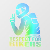 Respect Biker Motorcycle 3D Vinyl Decal Sticker (Vel)