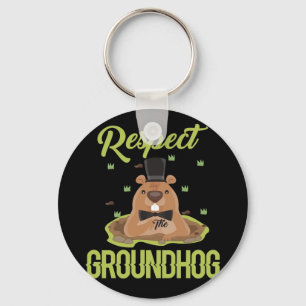 Respect Bosmarmot Groundhog foto Groundhog Day Sleutelhanger