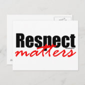 Respect Briefkaart (Voorkant / Achterkant)