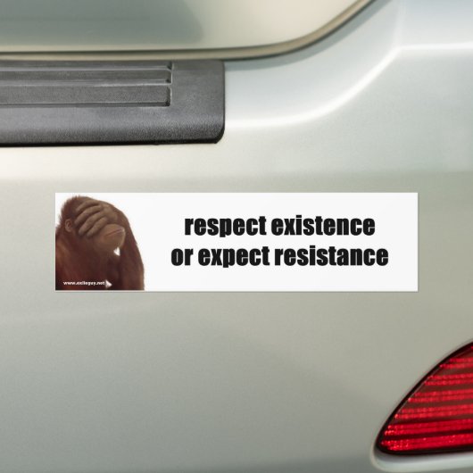 respect bumpersticker (Op auto)