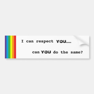 respect bumpersticker