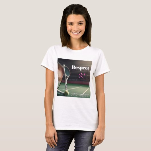 RESPECT Coco Gauff, tennispassie, tennisfanatiek, T-shirt (Voorkant volledig)