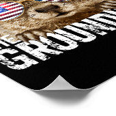 Respect De Bosmarmot Grappige Ground-hog Day Usa V Poster (Hoek)