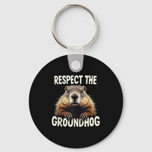 Respect De Bosmarmot Vier Groundhog Day Anim Sleutelhanger