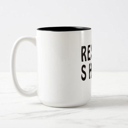 "Respect de Sherpa" bergbeklimming Tweekleurige Koffiemok (Links)