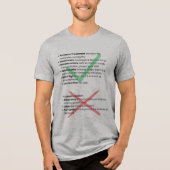 Respect - donker Tri-Blend shirt (Voorkant)