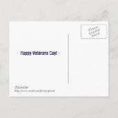Respect, Eer en Dankbaarheid Veterans Day Ansichtk Briefkaart (Achterkant)