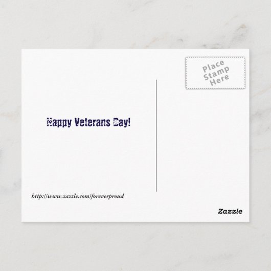 Respect, Eer en Dankbaarheid Veterans Day Ansichtk Briefkaart (Achterkant)