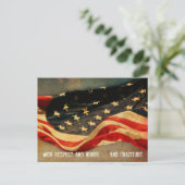 Respect, Eer en Dankbaarheid Veterans Day Ansichtk Briefkaart (Staand voorkant)