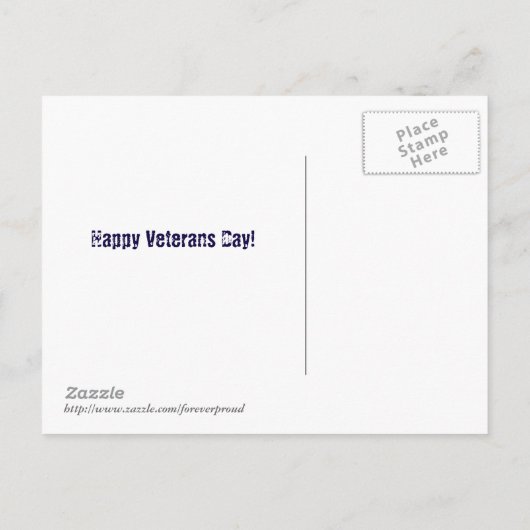 Respect, eerbied en Briefkaart op de Dag van Veter (Achterkant)