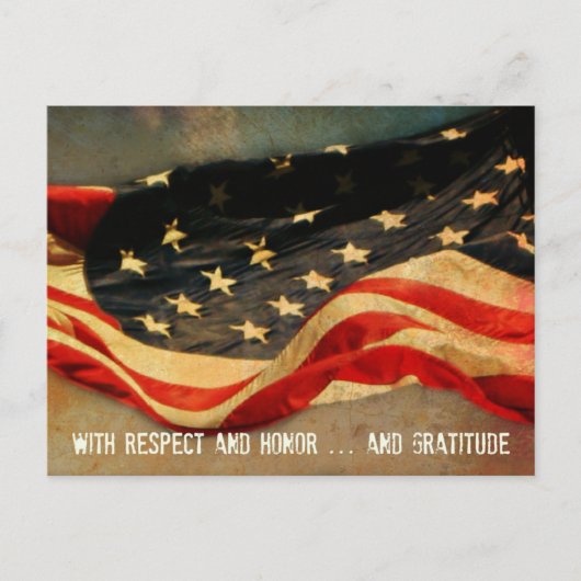 Respect, eerbied en Briefkaart op de Dag van Veter (Voorkant)