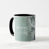 Respect en Zorg Beker - Een Geschenk voor het Hart Mok (Voorkant links)