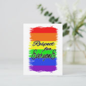 Respect for Everyone | LGBTQ+ Pride Postkarte Briefkaart (Staand voorkant)