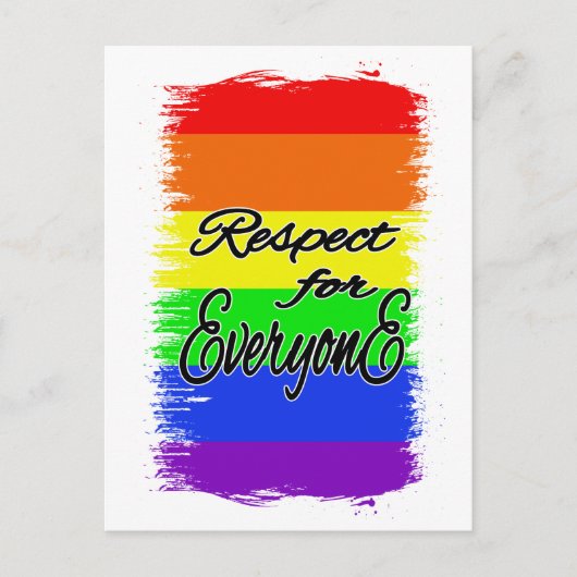Respect for Everyone | LGBTQ+ Pride Postkarte Briefkaart (Voorkant)