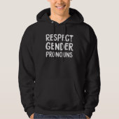 Respect Gender Pronouns Cute Genderfluid Nonbinary Hoodie (Voorkant)