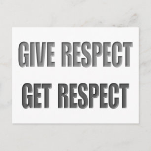 Respect geven - Respect verkrijgen Briefkaart