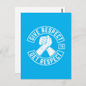 Respect geven voor respect voor MC Biker Inspirere Briefkaart (Voorkant / Achterkant)