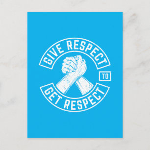 Respect geven voor respect voor MC Biker Inspirere Briefkaart