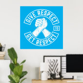 Respect geven voor respect voor MC Biker Inspirere Poster (Thuiskantoor)