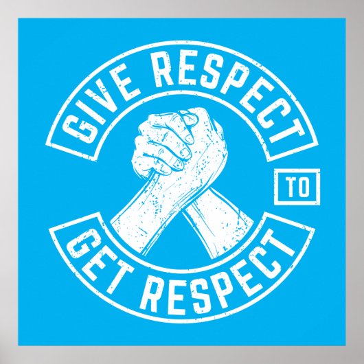 Respect geven voor respect voor MC Biker Inspirere Poster (Voorkant)