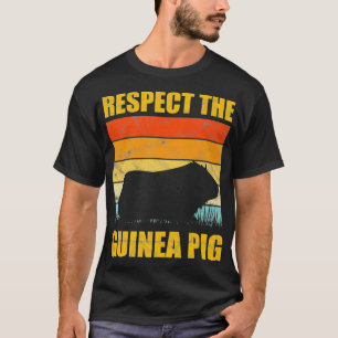 Respect Guinea Pig  Sunset Retro Pet Rodent T-shirt