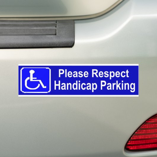 Respect Handicap Parking Bumpersticker (Op auto)