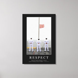 Respect: Inspirerend prijsopgave 1 Canvas Afdruk
