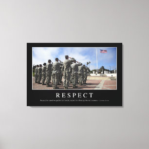 Respect: Inspirerend prijsopgave 2 Canvas Afdruk
