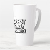 Respect is altijd in de mode latte mok (Rechterhoek)