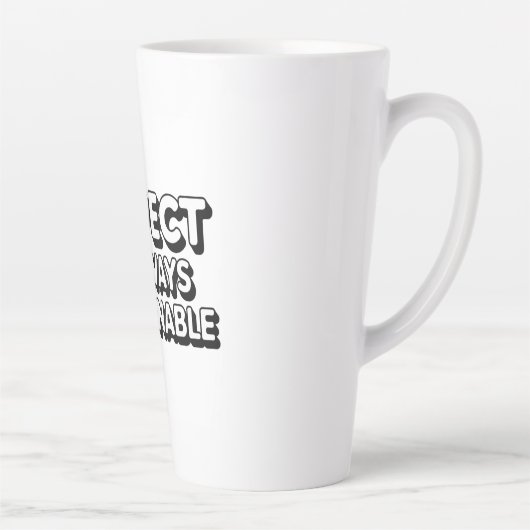 Respect is altijd in de mode latte mok (Rechts)