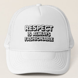 Respect is altijd in de mode trucker pet