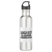 Respect is altijd in de mode waterfles  (Voorkant)