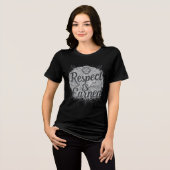 "Respect Is Earned - Bold Motivational Streetwear  Tri-Blend Shirt (Voorkant volledig)