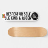 RESPECT JEZELF BLK KONING /KONINGIN Skateboard (Horizontaal)