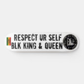 RESPECT JEZELF BLK KONING /KONINGIN Skateboard (Horizontaal)