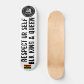 RESPECT JEZELF BLK KONING /KONINGIN Skateboard (Voorkant)