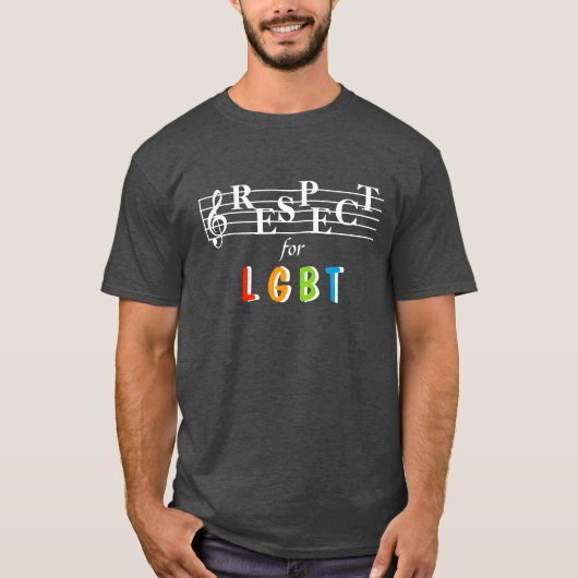 Respect LGBT Awareness Mannen T-Shirt (Voorkant)