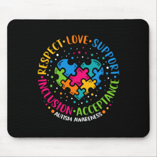 Respect Liefde Ondersteuning Inclusie Hart Puzzel  Muismat