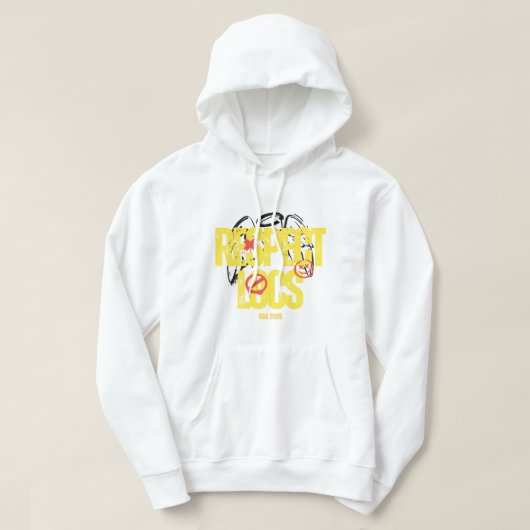 "Respect Locs" Dreadlock Appreciation Hoodie (Design voorkant)