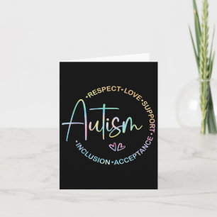 Respect Love Support Autism Awareness Maand Women Kaart