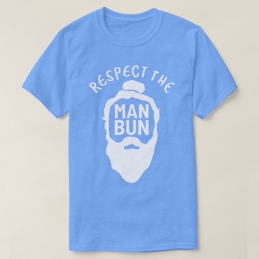 Respect Man Bun respectvol Man T-shirt (Design voorkant)