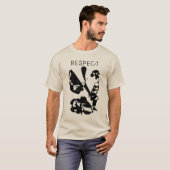"Respect" met zwarte letters, Abstract grafisch T-shirt (Voorkant volledig)