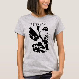 "Respect" met zwarte letters, Abstract grafisch T-shirt